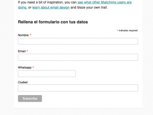 Tutorial: Como crear un formulario en Mailchimp e integrarlo en el cuerpo de un email